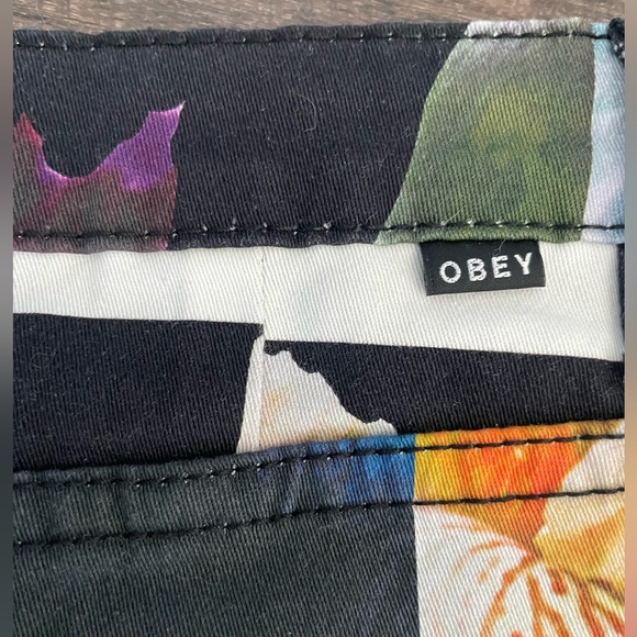 048 Obey Multicolor Skirt / Pockets In Front/ Knee Length - Picture 5 of 5